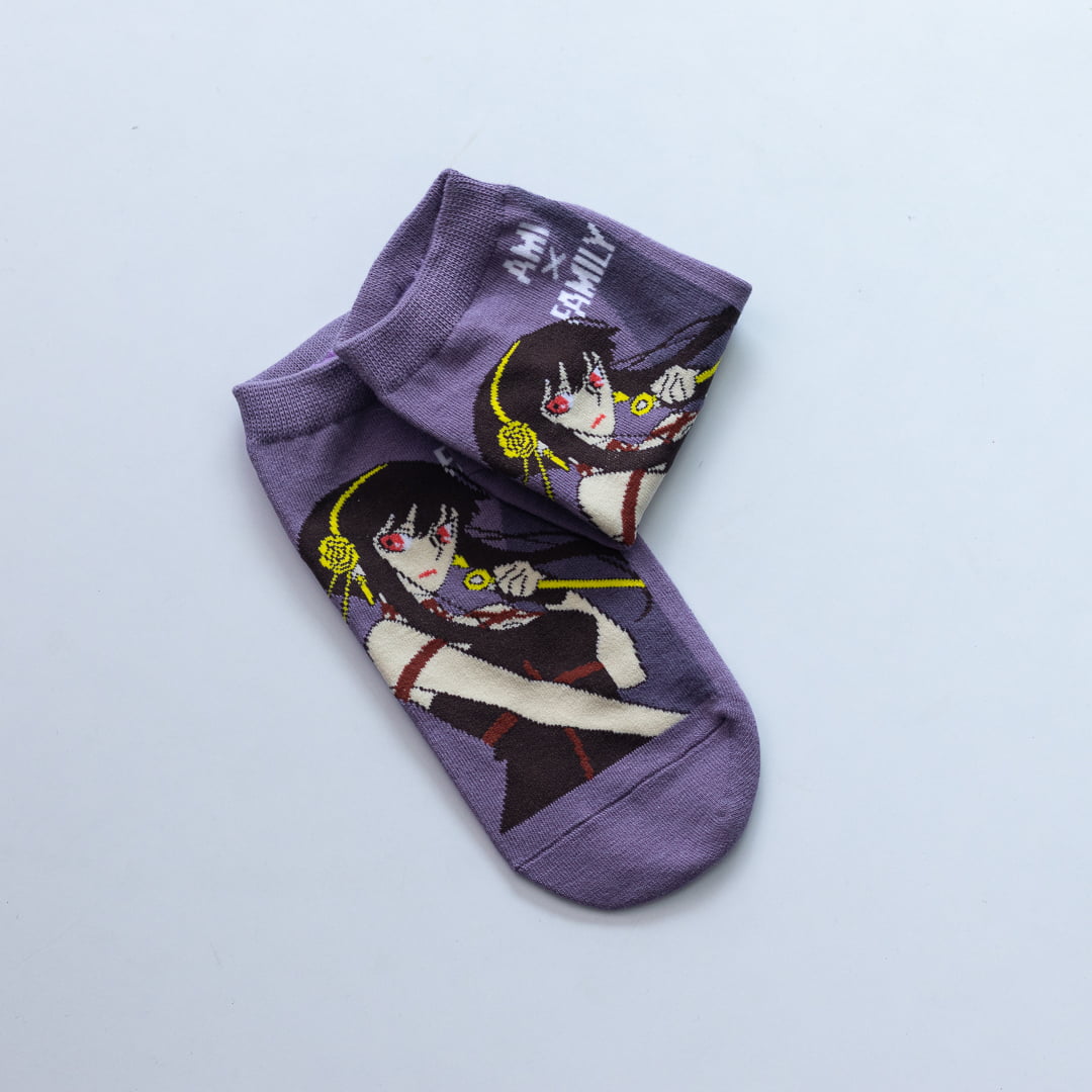Trendy Design Cosplay Japanese Anime Spy X Family Yor Character Ankle Socks for Women Men - Image 2