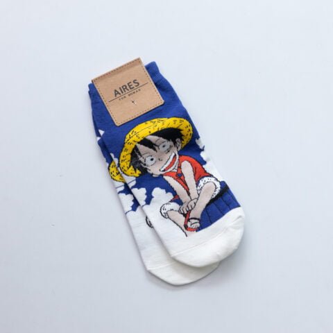 Anime One Piece Smiling Monkey D Luffy Ankle Socks Cosplay for Women Men