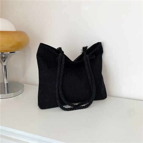 Large Capacity Trendy Corduroy Casual Shoulder Bag Totebag for Women