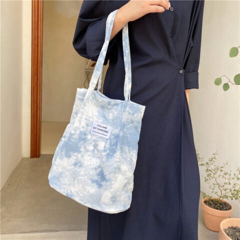 Large Capacity Trendy Tie-Dye Bag Shoulder Totebag for Women