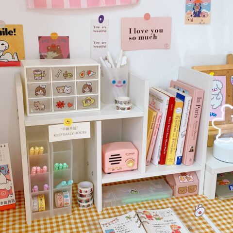 Simple Bookshelf Rack Desk Storage Shelf