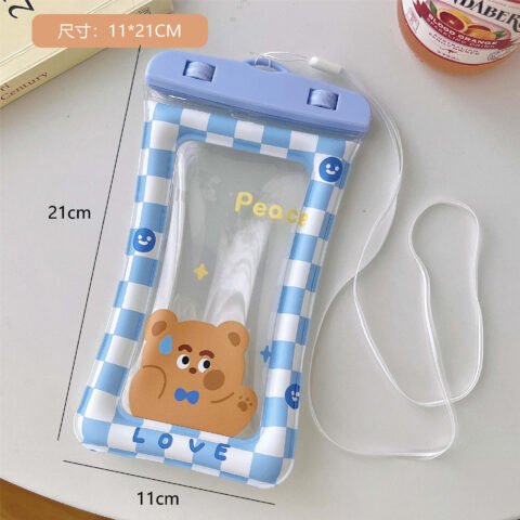 Kawai Waterproof Pouch Transparent Mobile Phone Touch Screen Cute Cartoon Air Bag