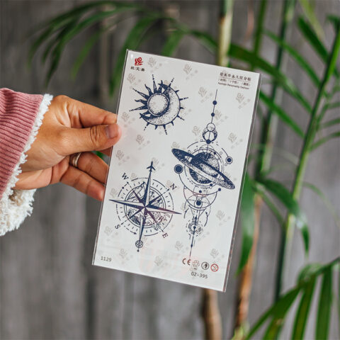 110 X 180mm Trendy Long Lasting Natural Plant Color Temporary Juice Tattoo Sticker
