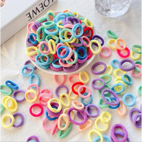 50 Pieces Colorful Everyday Wear Elastic Band Rubber Band Hair Tie