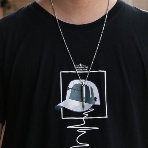 Unique Style Stainless Steel Necklace Metal Necklace with Pointy Pendant for Men