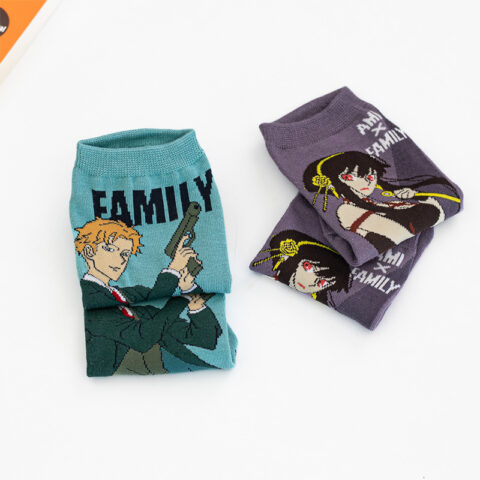 Yor and Loid Forger Spy X Family Anime Themed Couple Socks