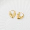 Cross-border New French Retro Heart-shaped Earrings for Women