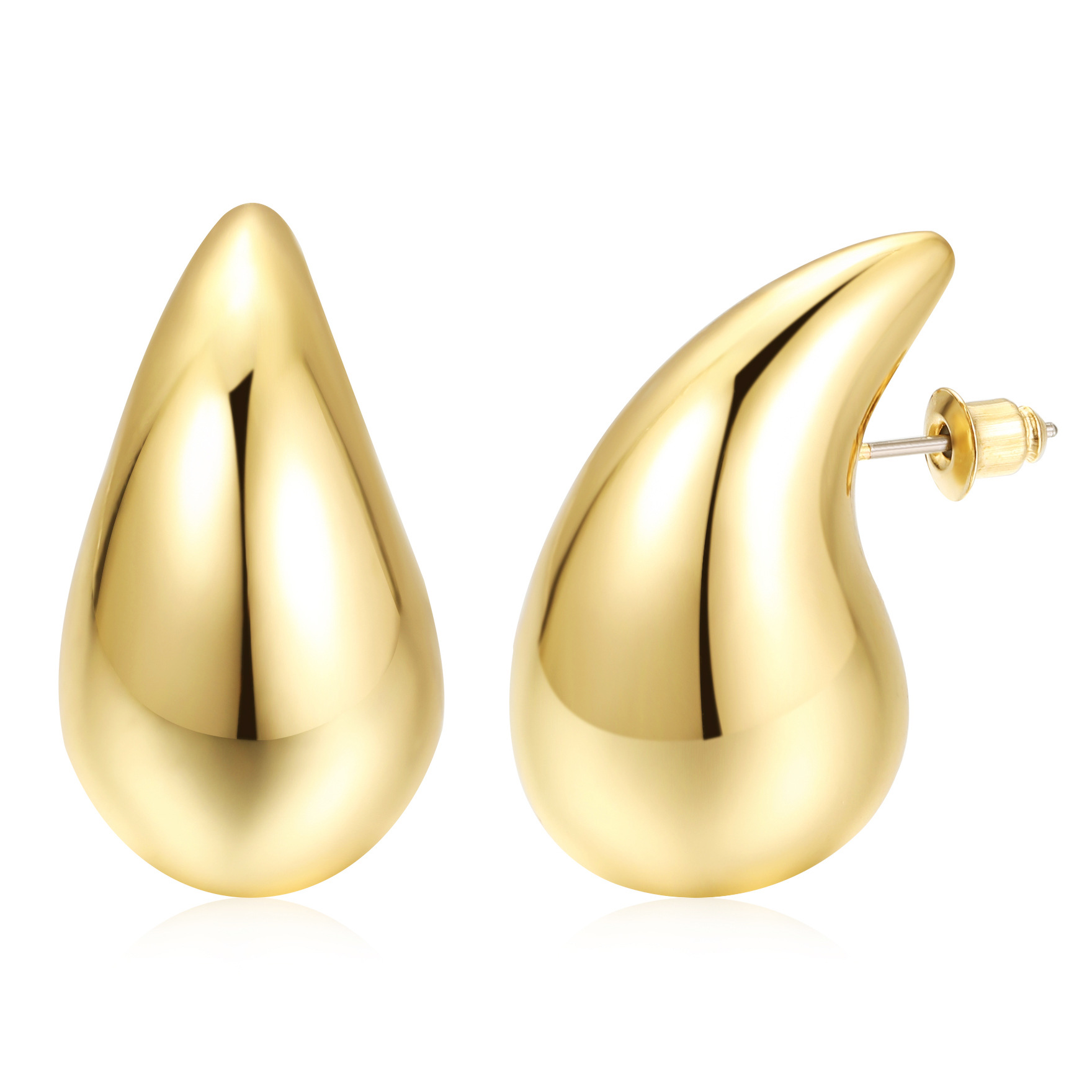 Korean Drop-shaped Earring Simple and Fashionable Gold Earrings for Women - Image 2