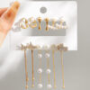 Cute Korean BTS Style Dainty Stud Earring Set Pack of 6