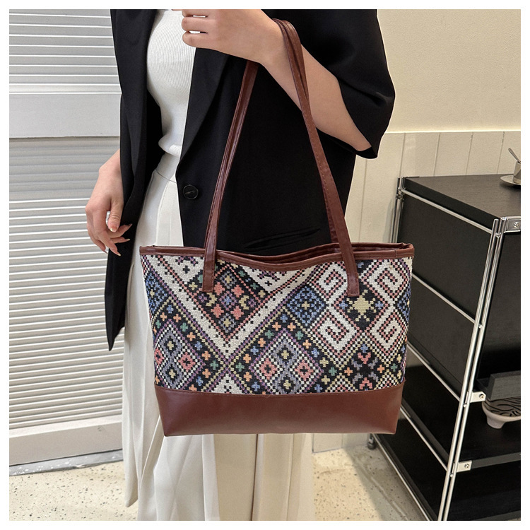 Cute Ethnic Style Casual Shoulder Tote Bag for Women - Image 3