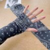 Bandana Style Tight Ice Sleeves Hiphop Thumb Hole Sun Protection Hand Cover Arm Protector