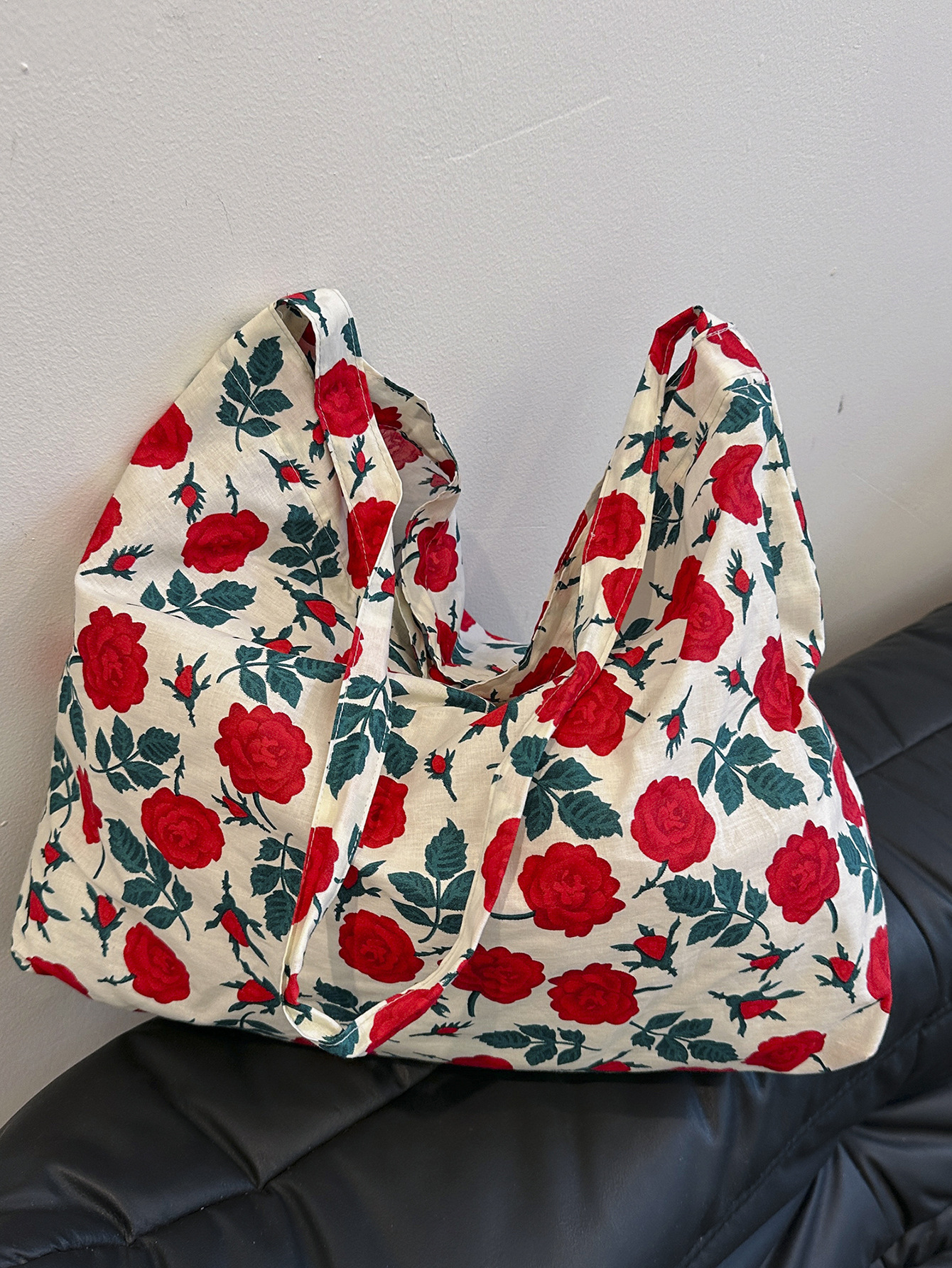 Large Capacity Fashion Casual Gentle Floral Shoulder Bag - Image 3