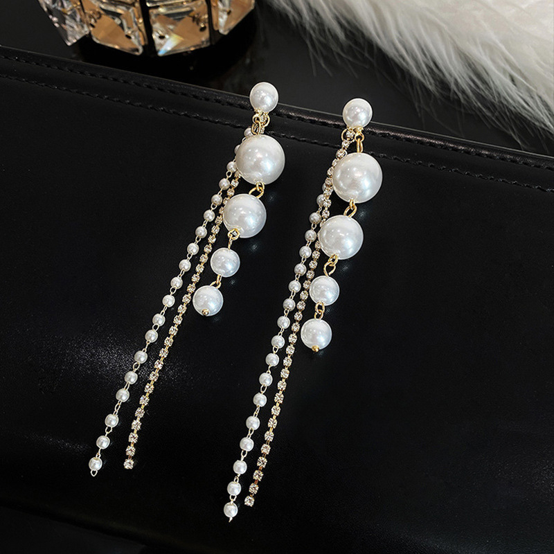 Long Tassel Pearl Exquisite Light Luxury High-end Earrings - Image 9