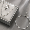 Premium Stainless Steel Jewelry Set Sleek Chain, Bracelet & Ring Combo