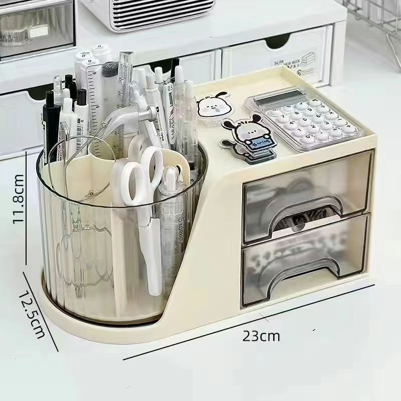 Kawaii Capybara Storage Box Multifunctional Cosmetics Makeup Skincare Desktop Dressing Table Rack Vanity Desk Stationery Organizer - Image 6