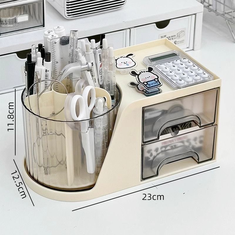 Kawaii Capybara Storage Box Multifunctional Cosmetics Makeup Skincare Desktop Dressing Table Rack Vanity Desk Stationery Organizer - Image 3