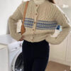 French Style Loose Knitted Cardigan Sweater