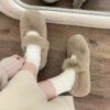 Thick Bottom Plus Velvet and Warm Mink Fur Shoes