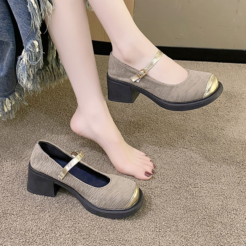 New Thick Heel Fairy Fashionable and Comfortable Shoes - Image 4