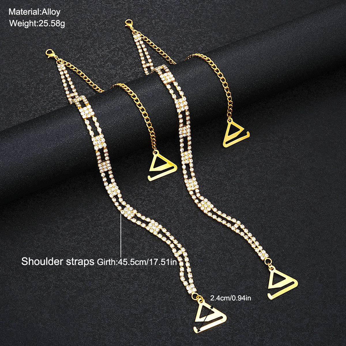Zircon Rhinestone Bra Strap Chain Creative Light Luxury Clothing Accessories - Image 5