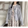 New Design French Style Small Fragrance Bow Loose Knitted Cardigan