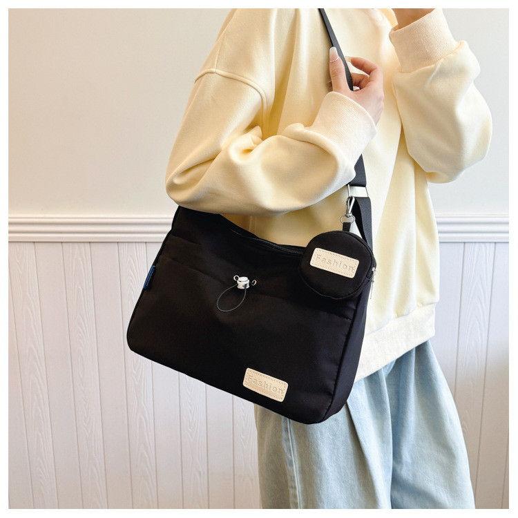 Canvas Simple Large Capacity Two-piece Set Bag - Image 3