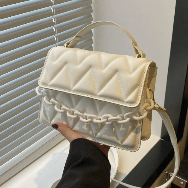Simple Design Retro Hand-held Small Square Bag