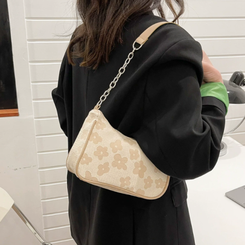 Simple Small Flower Underarm Casual Shoulder Bag