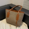 Korean Style Trendy Houndstooth Pattern Casual Fashionable Shoulder Bag