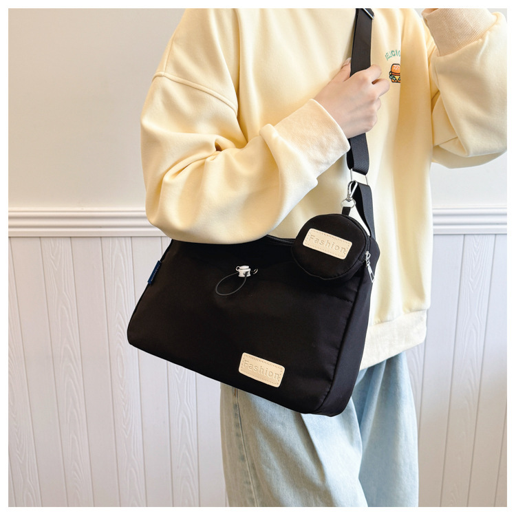 Canvas Simple Large Capacity Two-piece Set Bag - Image 4