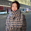 Black and White Plaid Design Pinterest Inspired Vintage Muffler