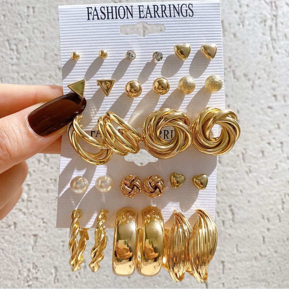 Everyday Wear Unique and Fashionable 14 Pairs Hoop Earrings Set For Women | Fashion Hoop Earing Set