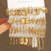 Everyday Wear Unique and Fashionable 24 Pairs Hoop Earrings Set