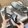 Vintage Retro Sneakers for Women – Korean Style Grey & Navy Blue Casual Shoes with Classic Gum Sole